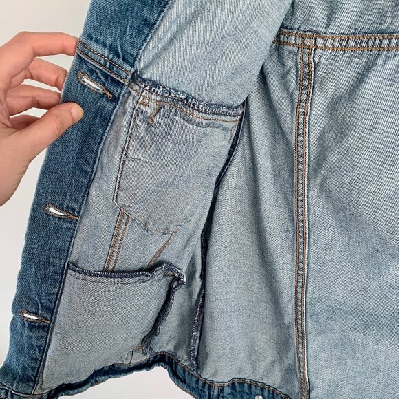 Old Navy  |   100% cotton Jean Jacket Vest size M Women's - Picture 9 of 14